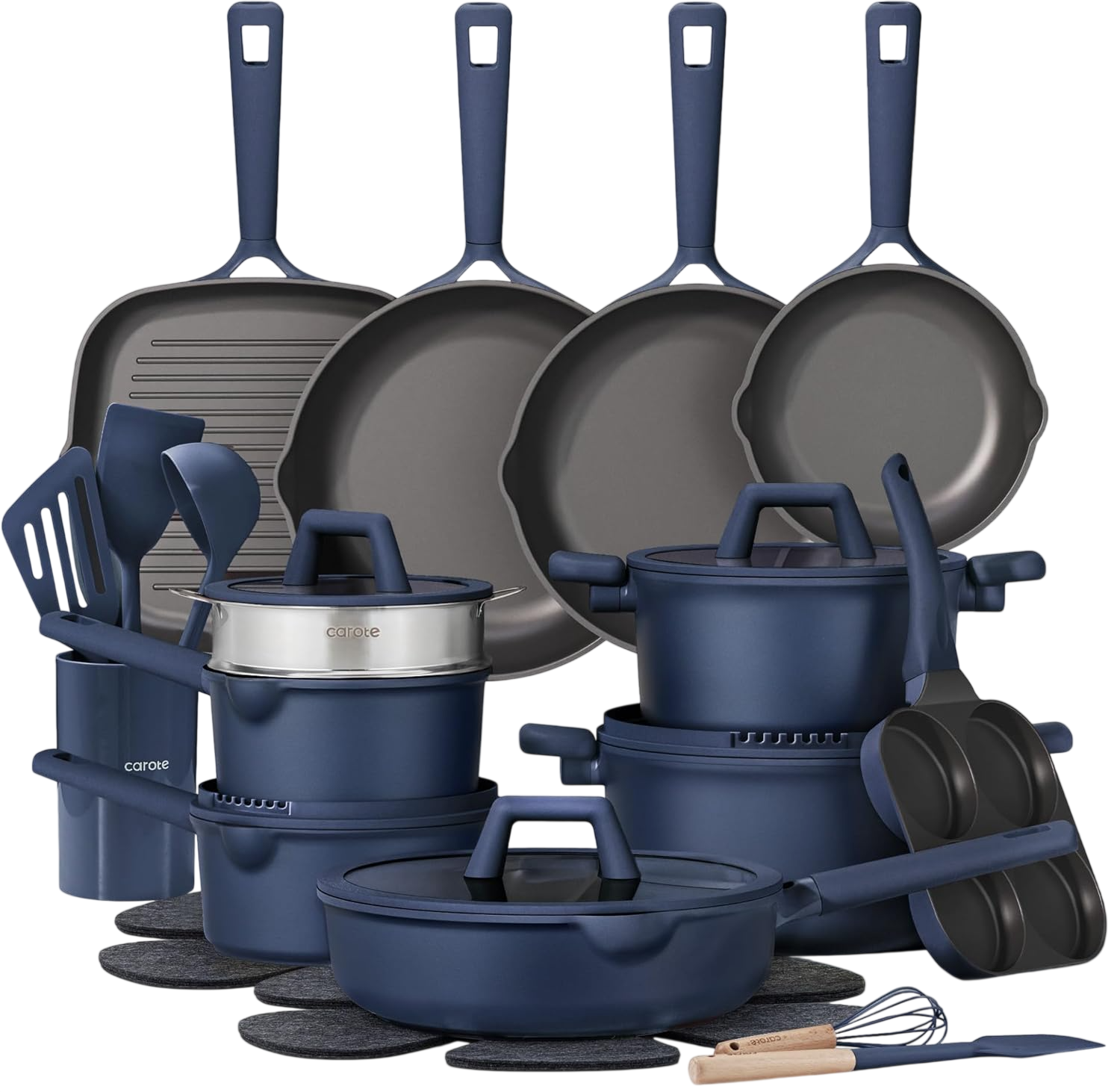 Carote 31Pcs Pots and Pans Set, Nonstick Cookware Set Kitchen